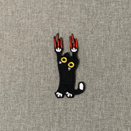 Black Cat Embroidery Patch