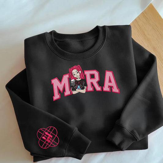 Mira Huntrix KPOP Band Embroidered Sweatshirt,Demon Hunter Merch, Kpop Demon Huntrix Gift Gift for Huntrix fans, Gift for Huntrix fans