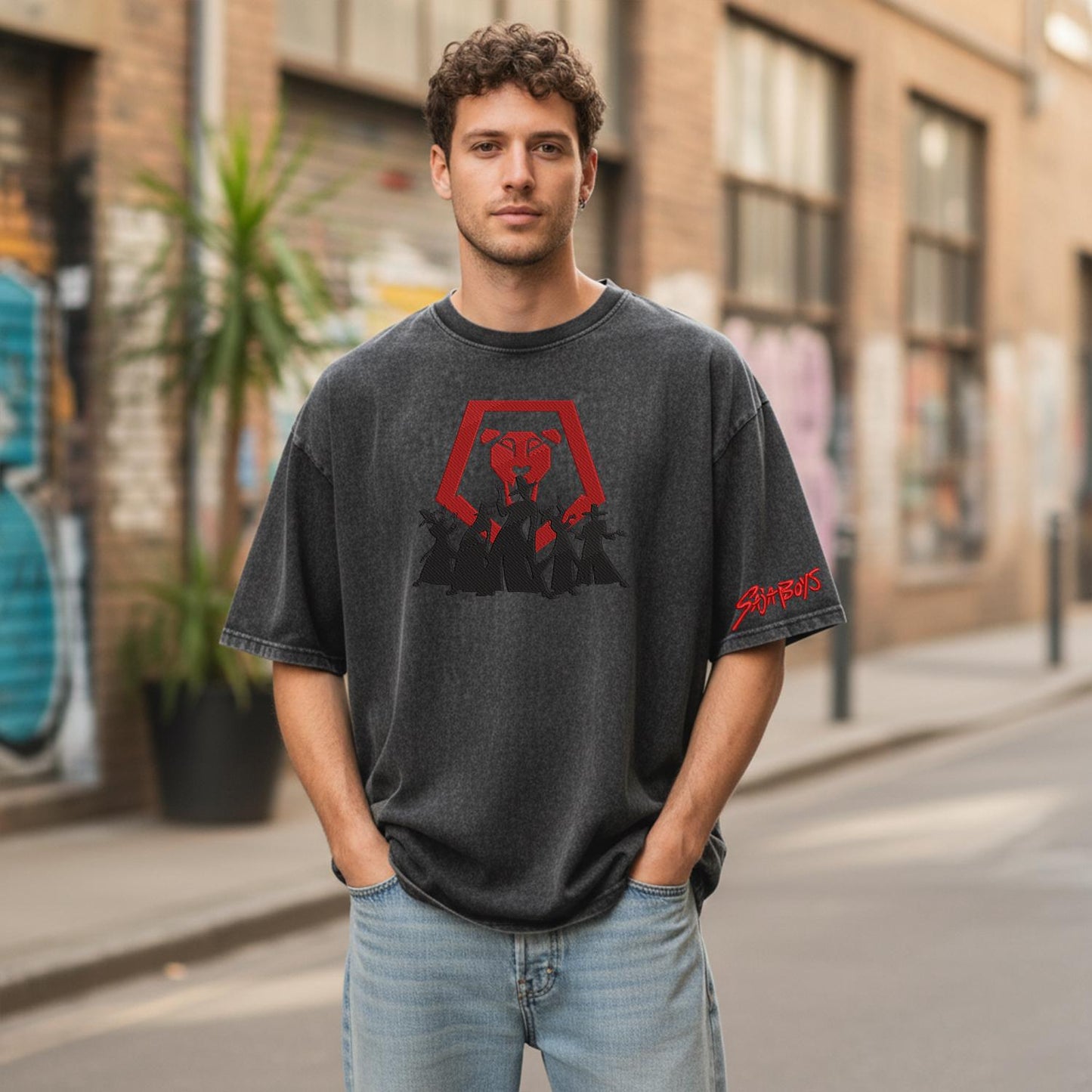 Huntrix KPOP Band Embroidered Retro Wash Cotton Shirt, Demon Hunter, Kpop Demon Huntrix Gift Gift for Huntrix fans, Gift for Huntrix fans