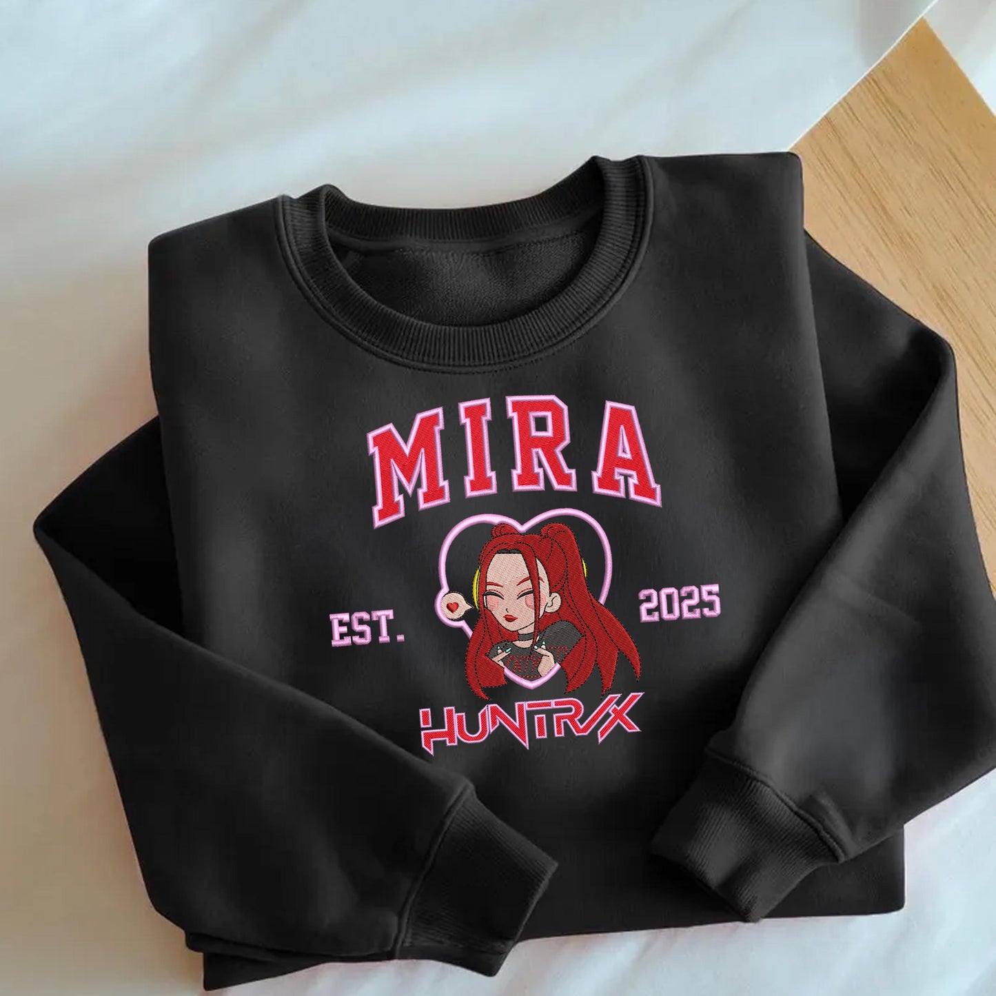 Huntrix Zoey Embroidered Sweatshirt: KPOP Fan Shirt