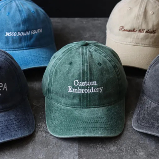 Embroidered Unisex Cap With Text