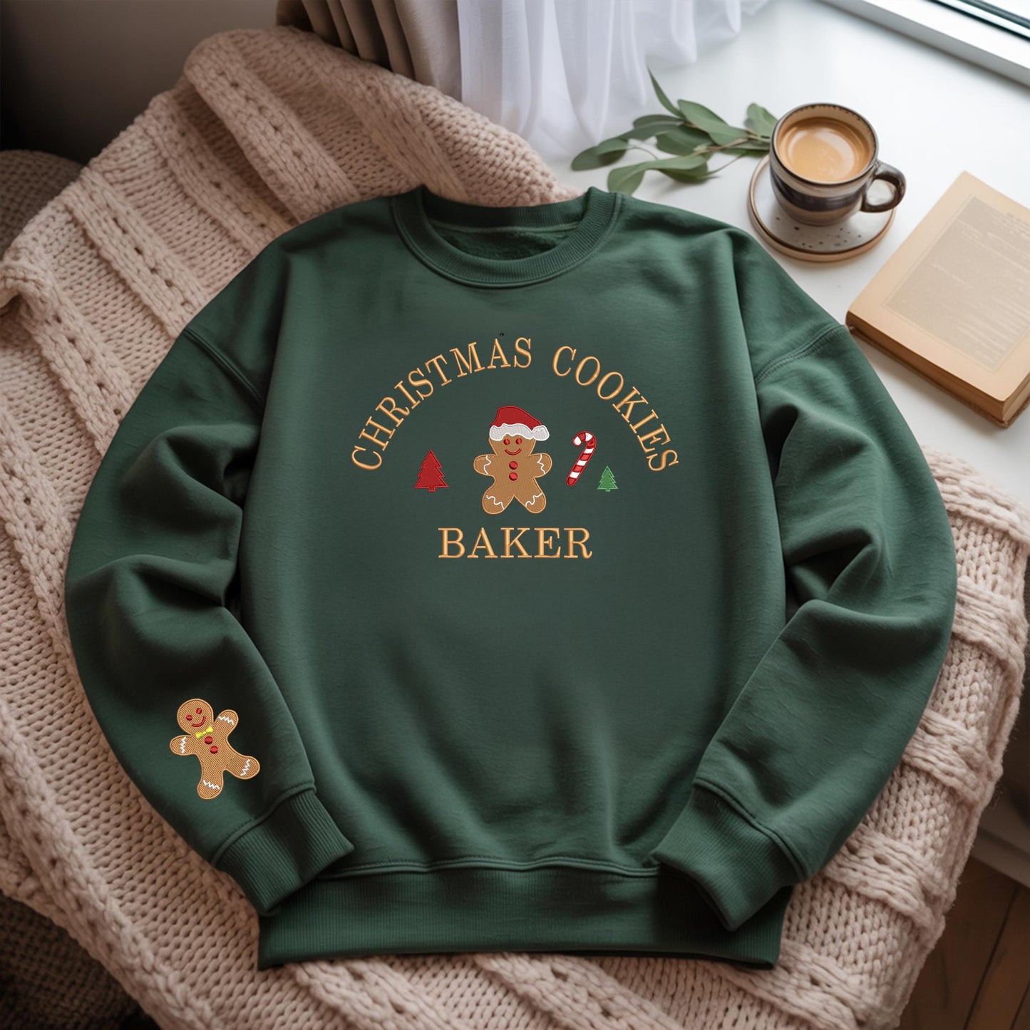 Christmas Cookie Baker Sweatshirt, Christmas Cookie Tester Embroidered  Sweatshirt, Christmas Crewneck Sweatshirt, Couple Xmas Sweatshirt