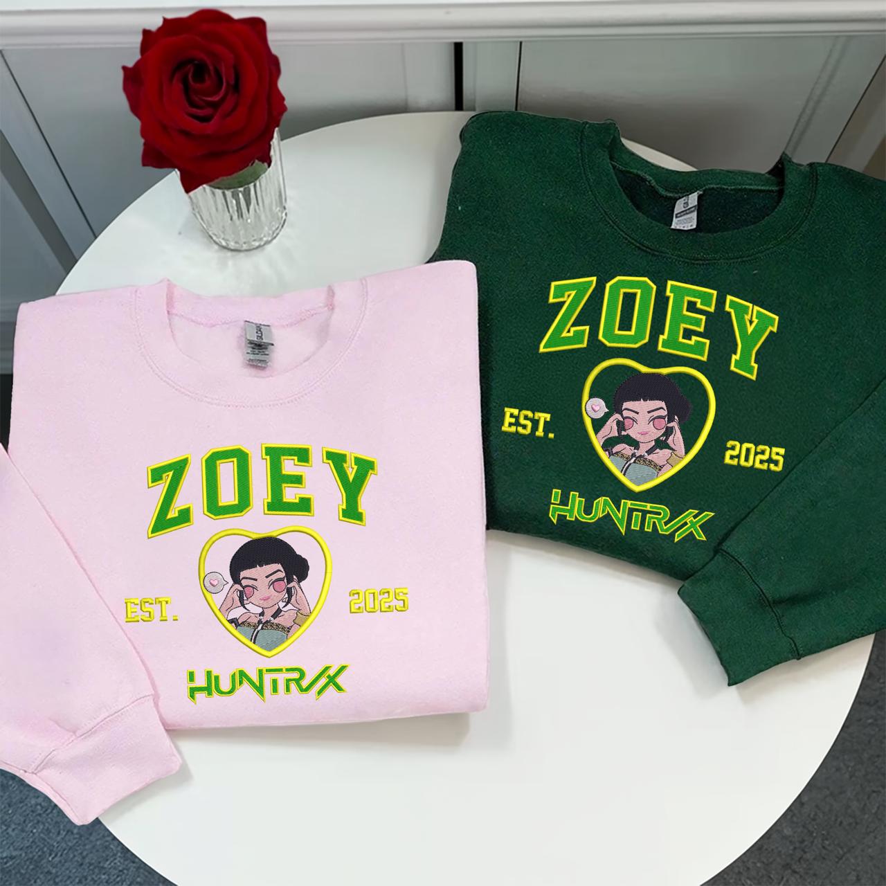 Huntrix Zoey Embroidered Sweatshirt: KPOP Fan Shirt