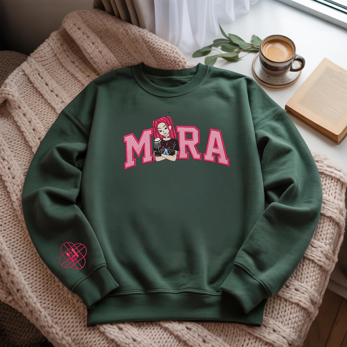 Mira Huntrix KPOP Band Embroidered Sweatshirt,Demon Hunter Merch, Kpop Demon Huntrix Gift Gift for Huntrix fans, Gift for Huntrix fans