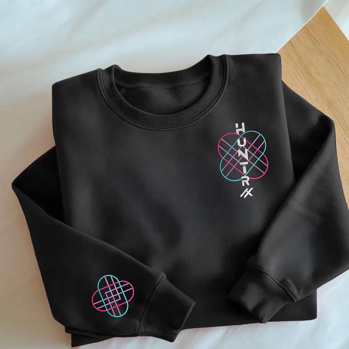 Huntrix KPOP Band Embroidered Sweatshirt, Demon Hunter Hoodie, Kpop Demon Huntrix Gift Gift for Huntrix fans, Gift for Huntrix fans