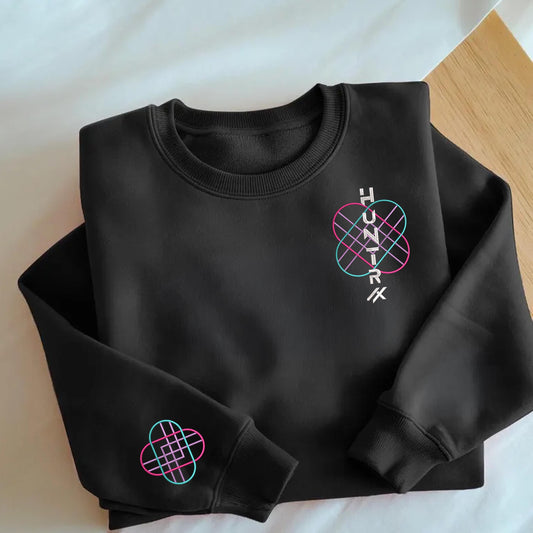 Huntrix KPOP Band Embroidered Sweatshirt, Demon Hunter Hoodie, Kpop Demon Huntrix Gift Gift for Huntrix fans, Gift for Huntrix fans