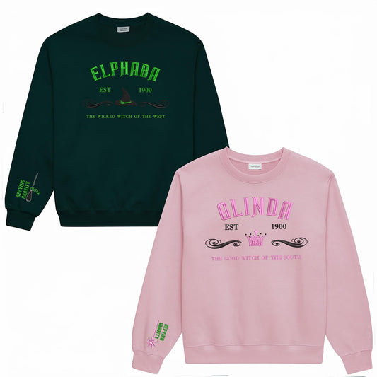 Wicked Broadway Sweatshirt: Elphaba & Glinda Emerald City Sweater