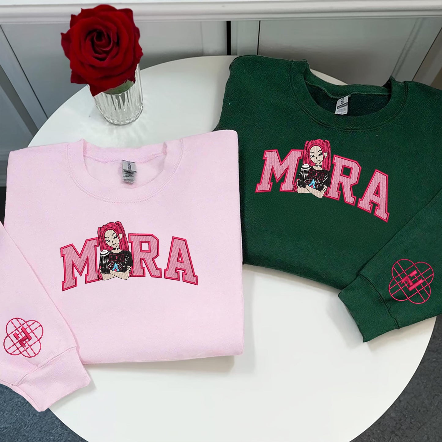 Mira Huntrix KPOP Band Embroidered Sweatshirt,Demon Hunter Merch, Kpop Demon Huntrix Gift Gift for Huntrix fans, Gift for Huntrix fans