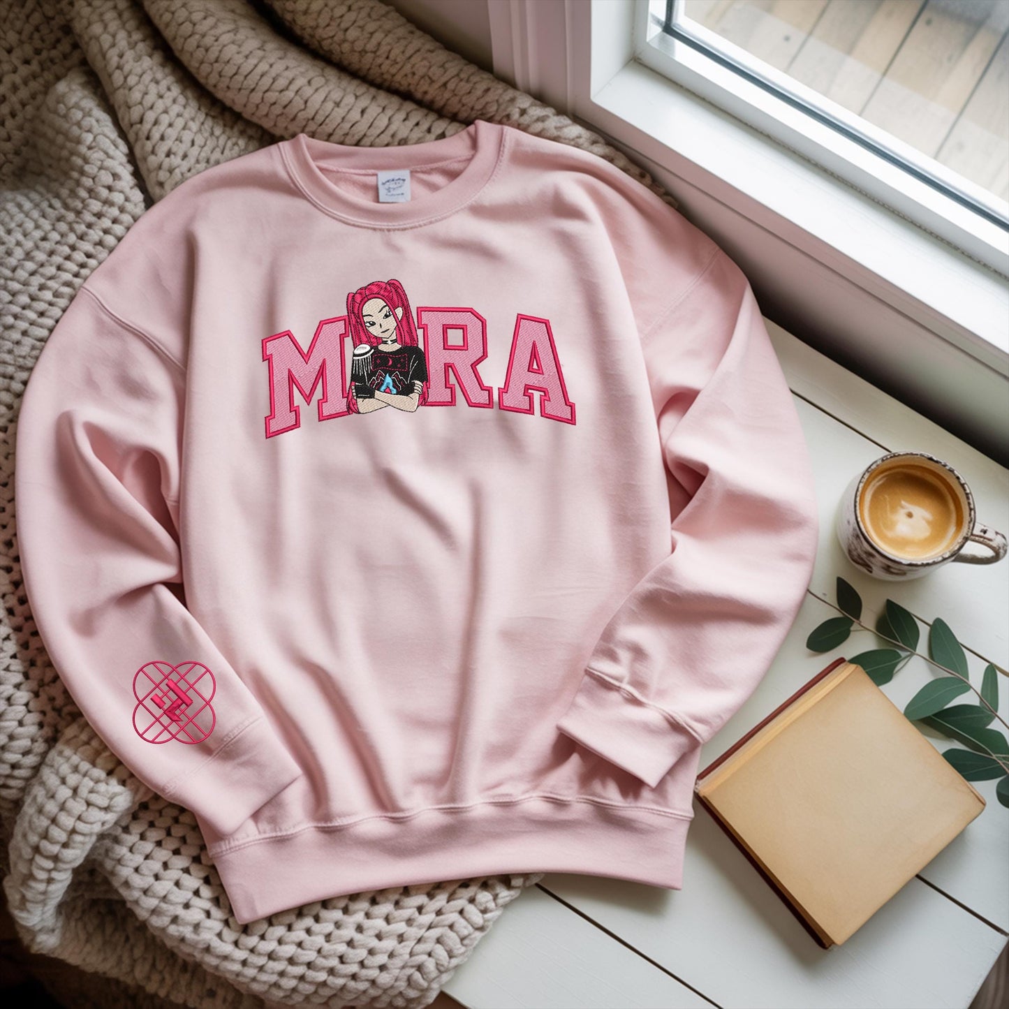 Mira Huntrix KPOP Band Embroidered Sweatshirt,Demon Hunter Merch, Kpop Demon Huntrix Gift Gift for Huntrix fans, Gift for Huntrix fans