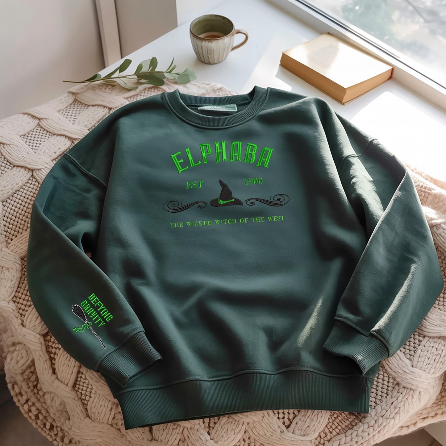 Wicked Broadway Sweatshirt: Elphaba & Glinda Emerald City Sweater