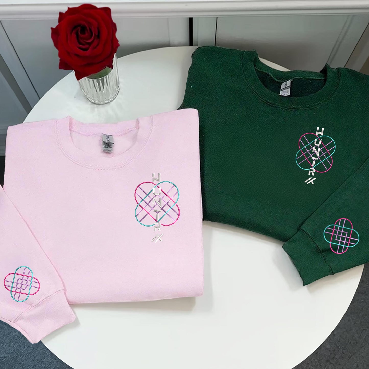 Huntrix KPOP Band Embroidered Sweatshirt, Demon Hunter Hoodie, Kpop Demon Huntrix Gift Gift for Huntrix fans, Gift for Huntrix fans