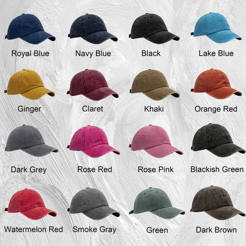 Embroidered Unisex Cap With Text