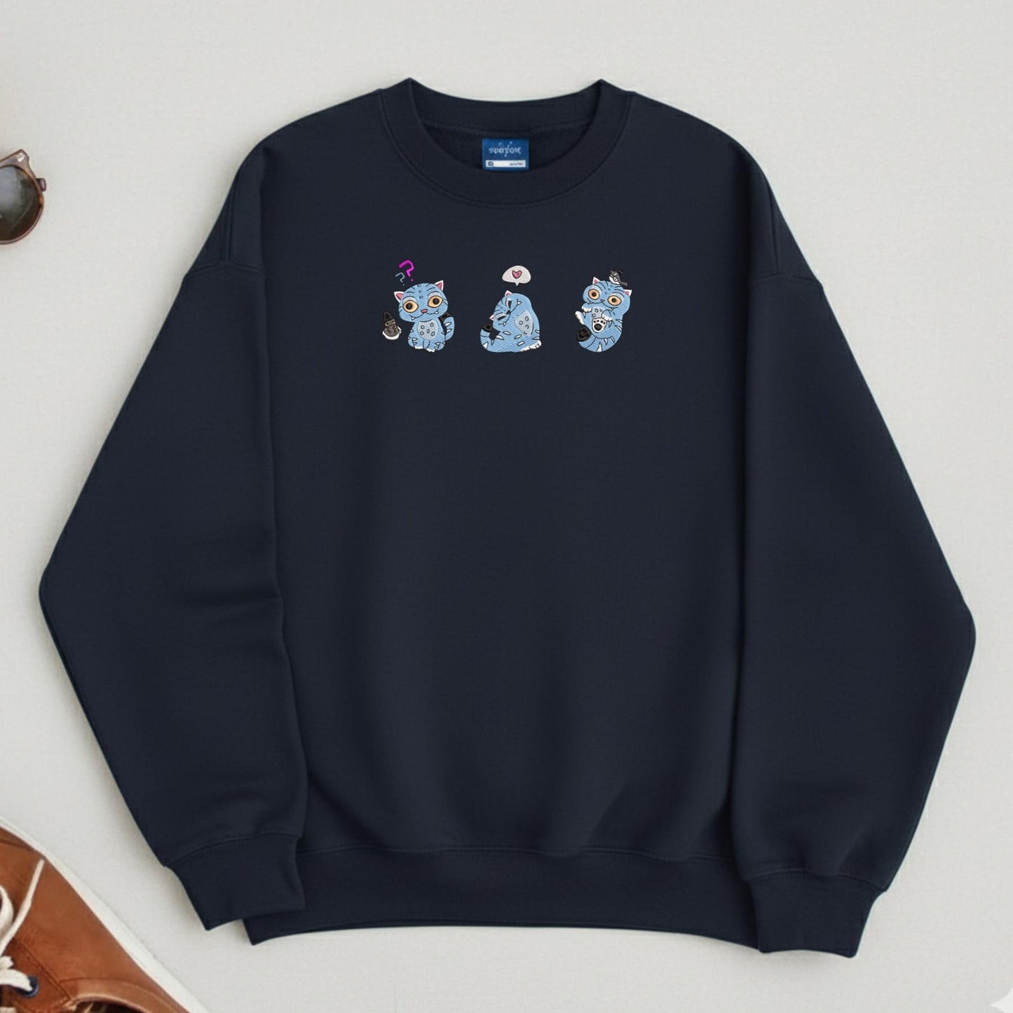 Cat And Bird Demon Hunter Embroidered Sweatshirt, K-Pop Demon Tiger Sweatshirt, KPOP Band Huntrix Sew on & Iron on Patch, Jinu Fan Gift
