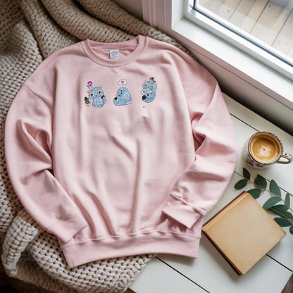 Cat And Bird Demon Hunter Embroidered Sweatshirt, K-Pop Demon Tiger Sweatshirt, KPOP Band Huntrix Sew on & Iron on Patch, Jinu Fan Gift