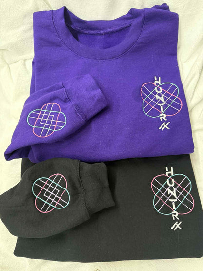 Huntrix KPOP Band Embroidered Sweatshirt, Demon Hunter Hoodie, Kpop Demon Huntrix Gift Gift for Huntrix fans, Gift for Huntrix fans