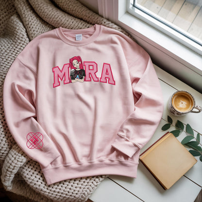 Mira Huntrix KPOP Band Embroidered Sweatshirt,Demon Hunter Merch, Kpop Demon Huntrix Gift Gift for Huntrix fans, Gift for Huntrix fans