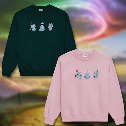 Cat And Bird Demon Hunter Embroidered Sweatshirt, K-Pop Demon Tiger Sweatshirt, KPOP Band Huntrix Sew on & Iron on Patch, Jinu Fan Gift