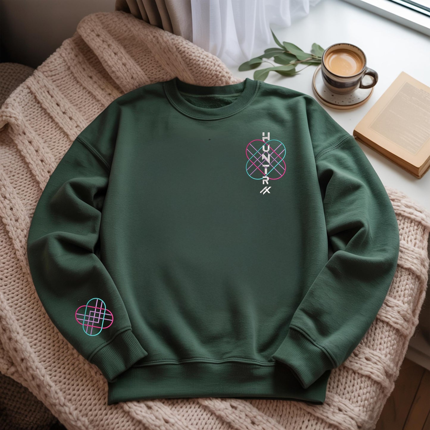 Huntrix KPOP Band Embroidered Sweatshirt, Demon Hunter Hoodie, Kpop Demon Huntrix Gift Gift for Huntrix fans, Gift for Huntrix fans
