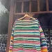 Hand-Knitted Colorful Striped Sweater
