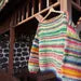 Hand-Knitted Colorful Striped Sweater