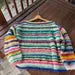 Hand-Knitted Colorful Striped Sweater
