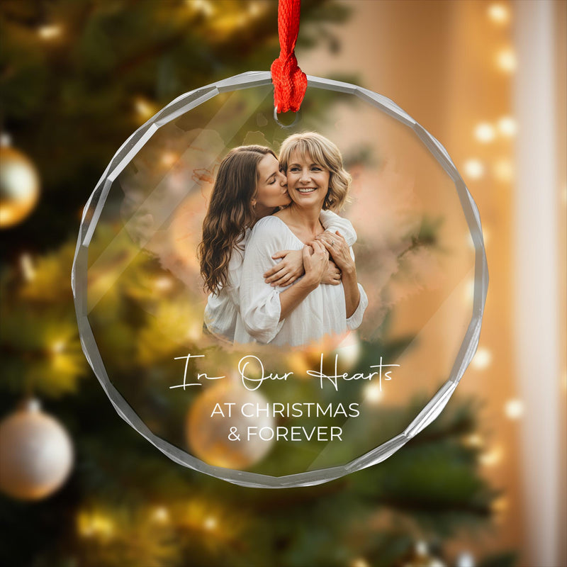 Custom Photo Memorial Ornament: Glass In Loving Memory Gift