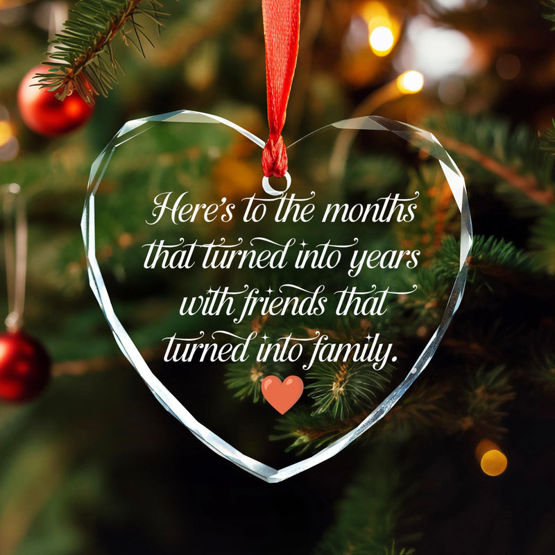 Friends to Family Christmas Ornament: Personalized Ceramic Gift