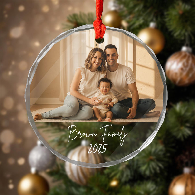 Personalized Family Photo Ornament: Custom Christmas Keepsake