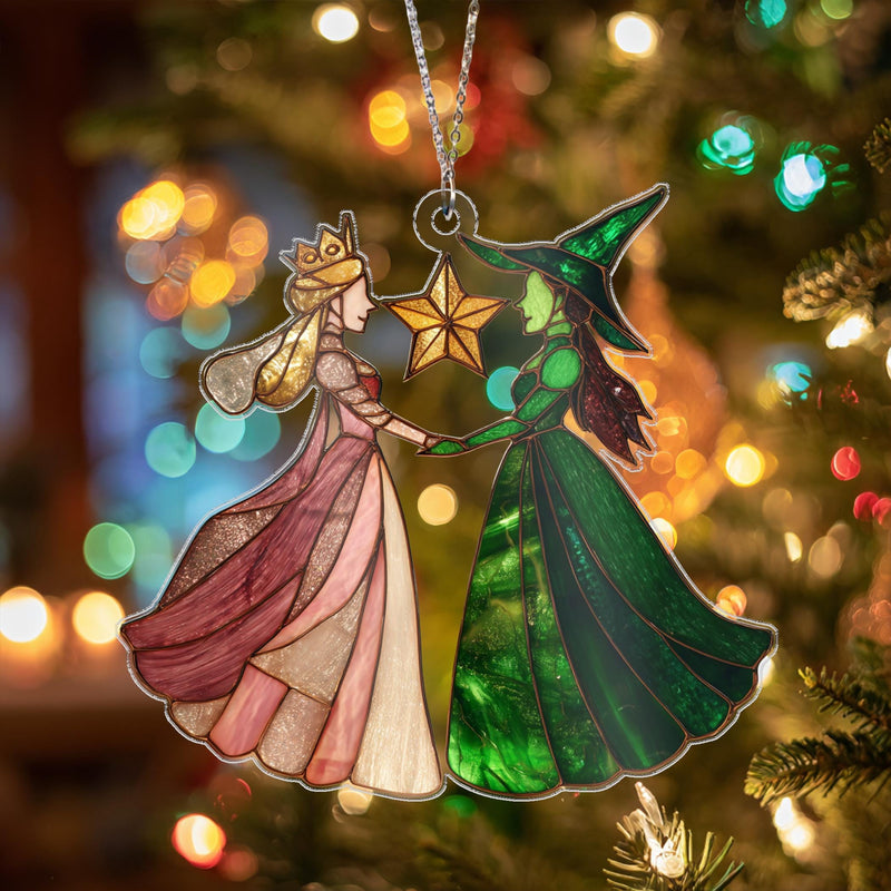 Elphaba and Glinda Duo Suncatcher, Wicked Acrylic Ornament
