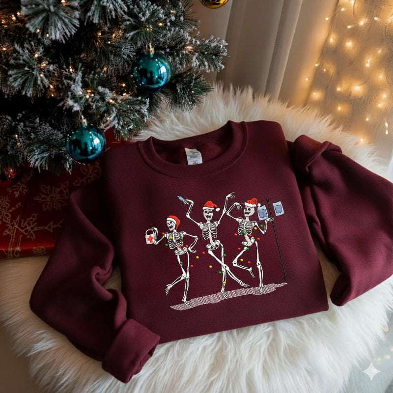 Skeleton Nurse Dance Christmas